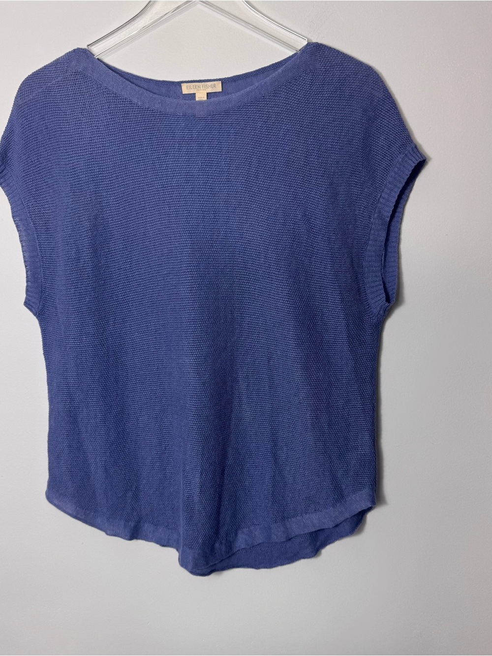 Eileen Fisher Linen fisher crochet sweater size PS 2245